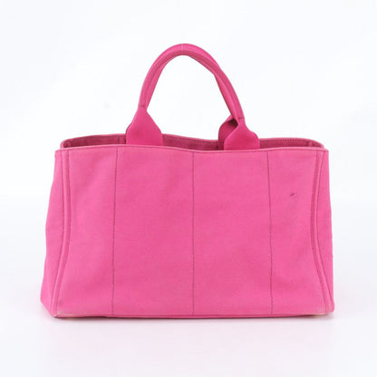 Prada Canapa Triomphe Tote Hand Leather Pink Uim with — view 3