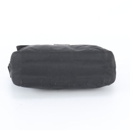 Prada Tessuto Nylon Leather Handbag Black — view 6