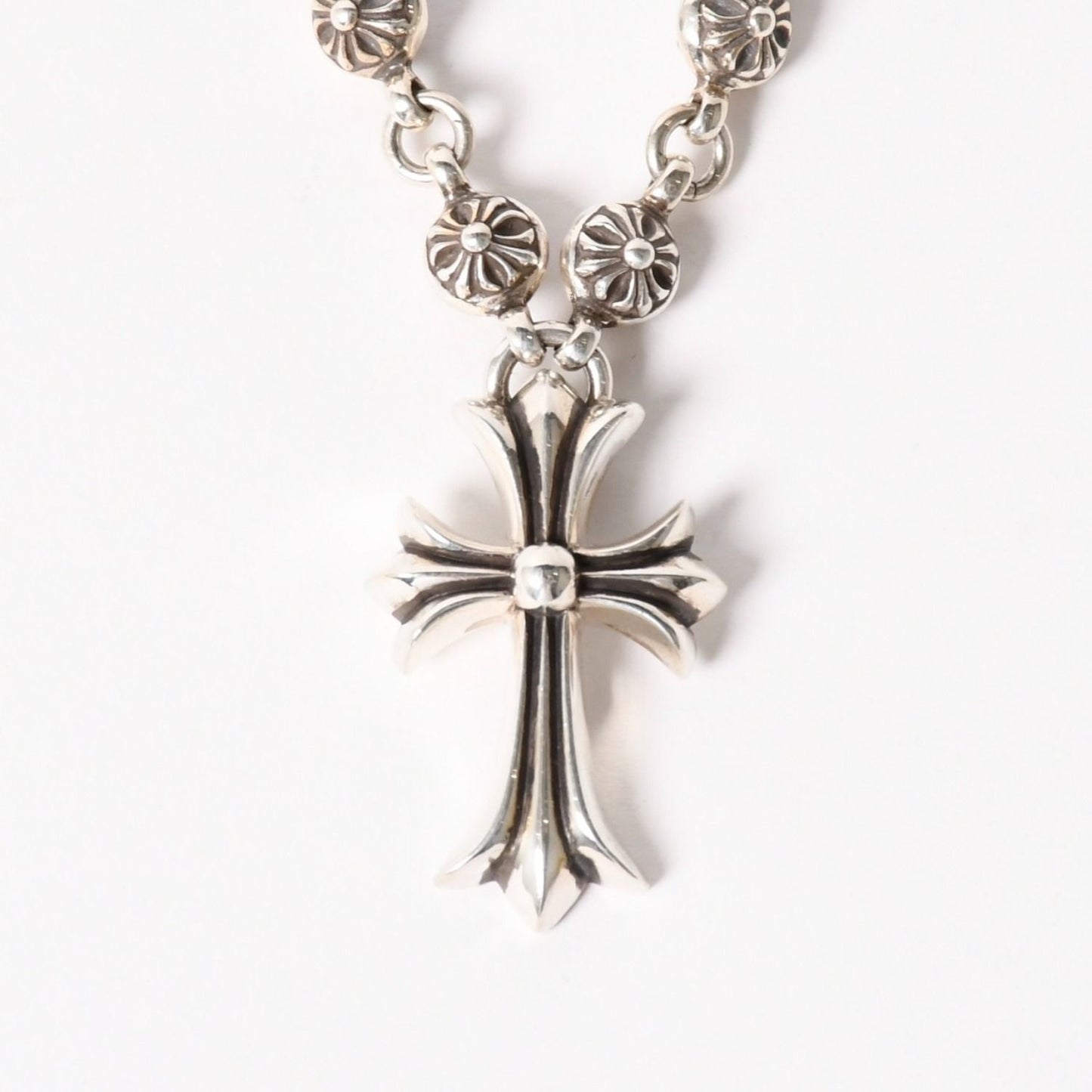 Chrome Hearts 1 CH Ball Chain Small CH Cross Necklace — view 2