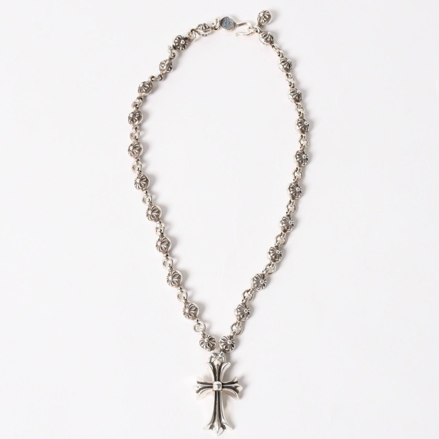 Chrome Hearts 1 CH Ball Chain Small CH Cross Necklace