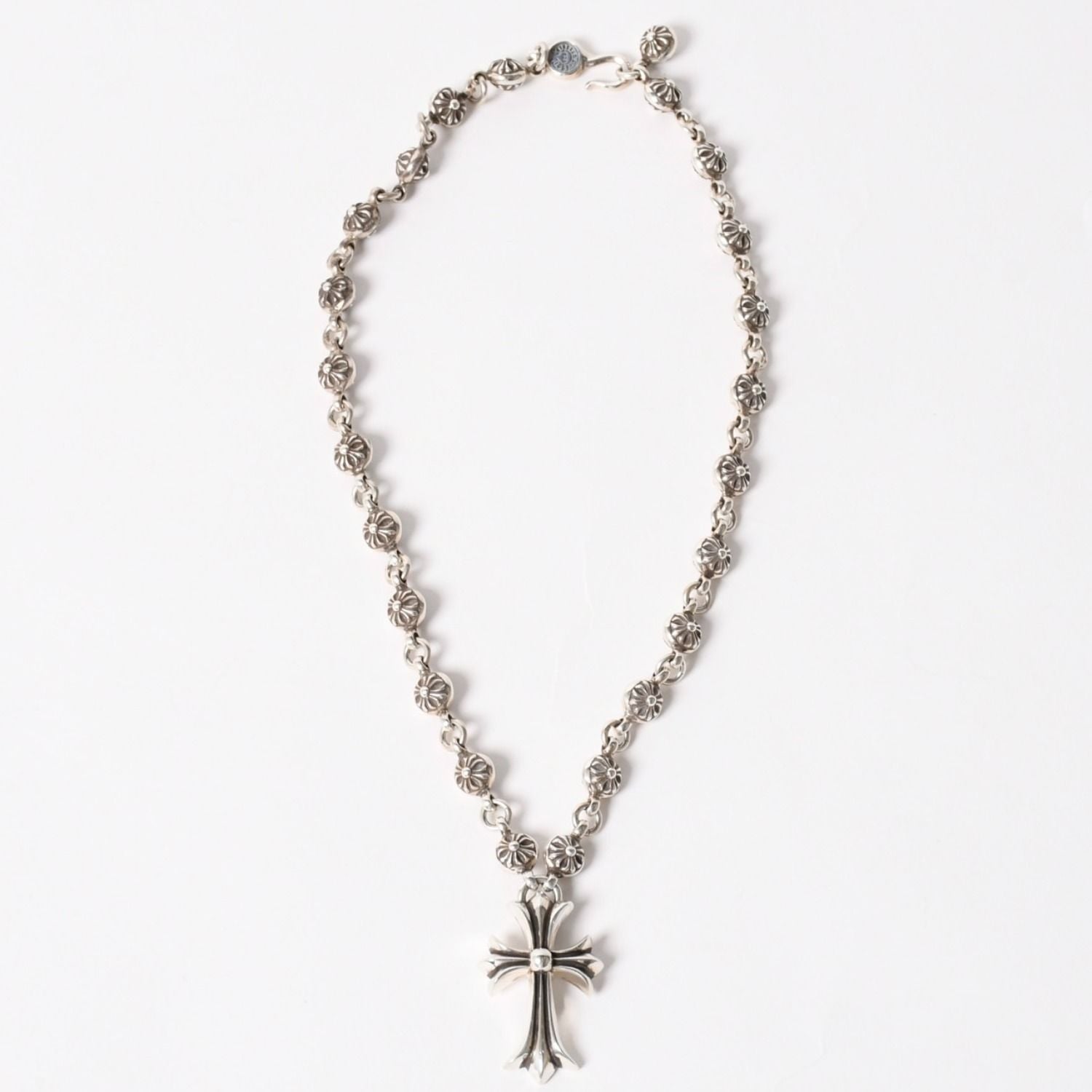 Chrome Hearts 1 CH Ball Chain Small CH Cross Necklace