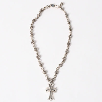 Chrome Hearts 1 CH Ball Chain Small CH Cross Necklace