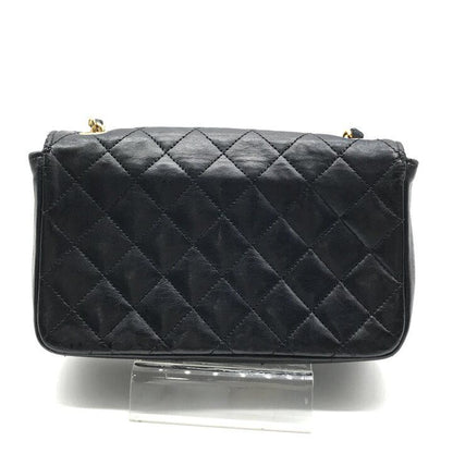 Chanel CC Logo Mini Quilted Lambskin Leather Chain Shoulder Bag Black — view 2