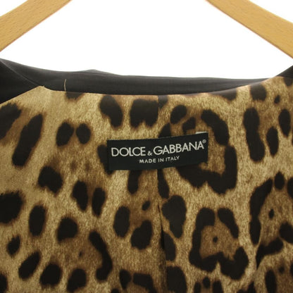 Dolce & Gabbana Tailored Jacket Wool Lining Leopard Print 40 Black HN — view 5