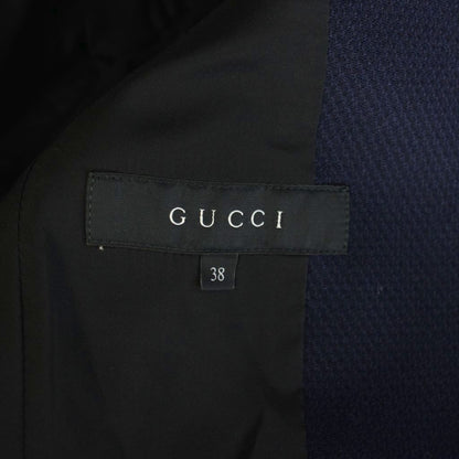 Gucci Jacket Top 38 Navy Single Breasted Long Sleeve AP — view 6