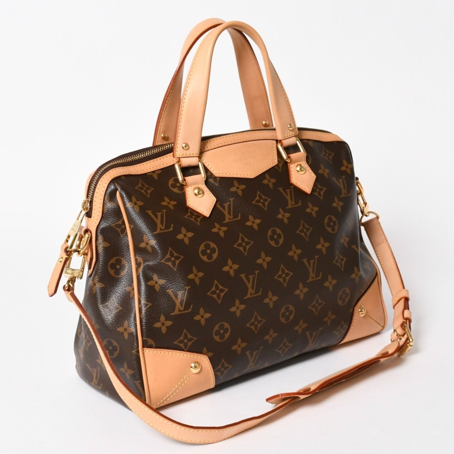 Louis Vuitton Retiro PM Monogram 2-Way Bag Brown Gold — view 3