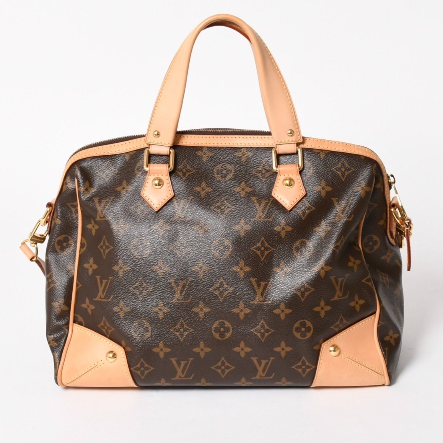 Louis Vuitton Retiro PM Monogram 2-Way Bag Brown Gold — view 2