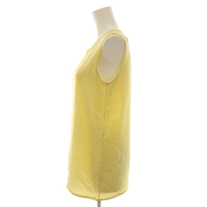 Chanel Blouse Shirt Sleeveless Silk 38 Yellow HN — view 2