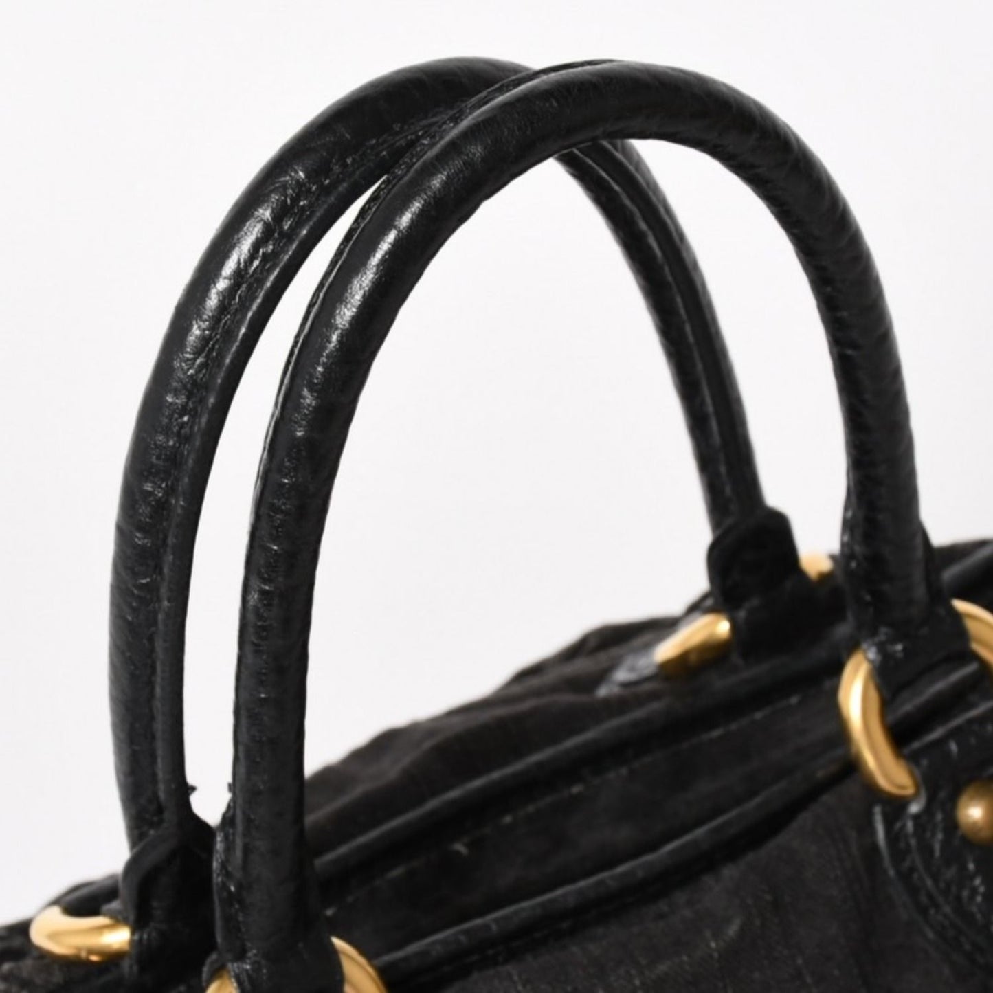Louis Vuitton Neo Cabby MM 2-Way Bag Monogram Denim Black Gold — view 4