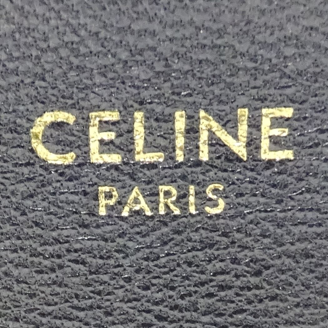 Celine Shoulder Bag Trio Large Leather Black Going Out Adults Simple — view 7