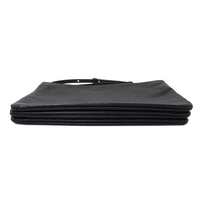 Celine Shoulder Bag Trio Large Leather Black Going Out Adults Simple — view 3