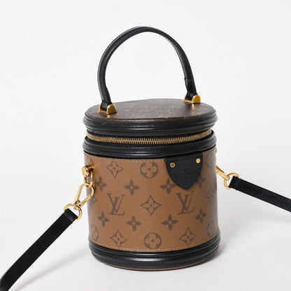 Louis Vuitton Cannes Shoulder Bag Monogram Reverse Brown Black — view 3