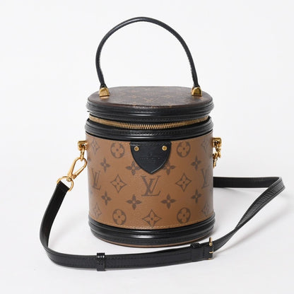 Louis Vuitton Cannes Shoulder Bag Monogram Reverse Brown Black