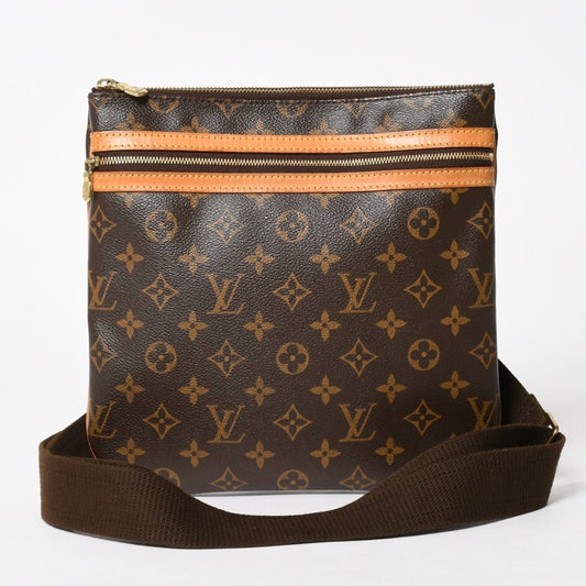 Louis Vuitton Pochette Bosphore Shoulder Bag Monogram Canvas Brown Gold