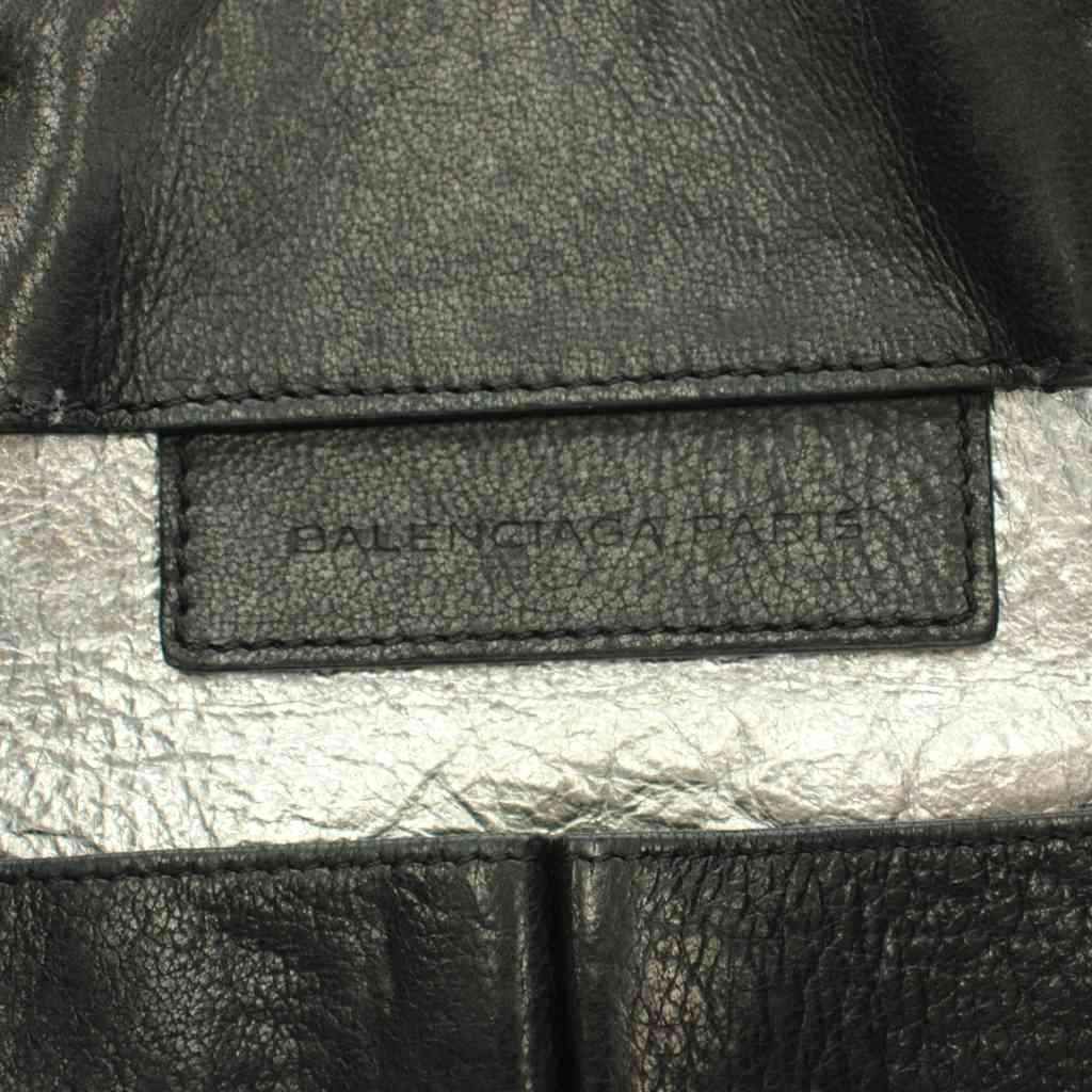 Balenciaga the Paper Tote Leather with Mirror Black — view 6
