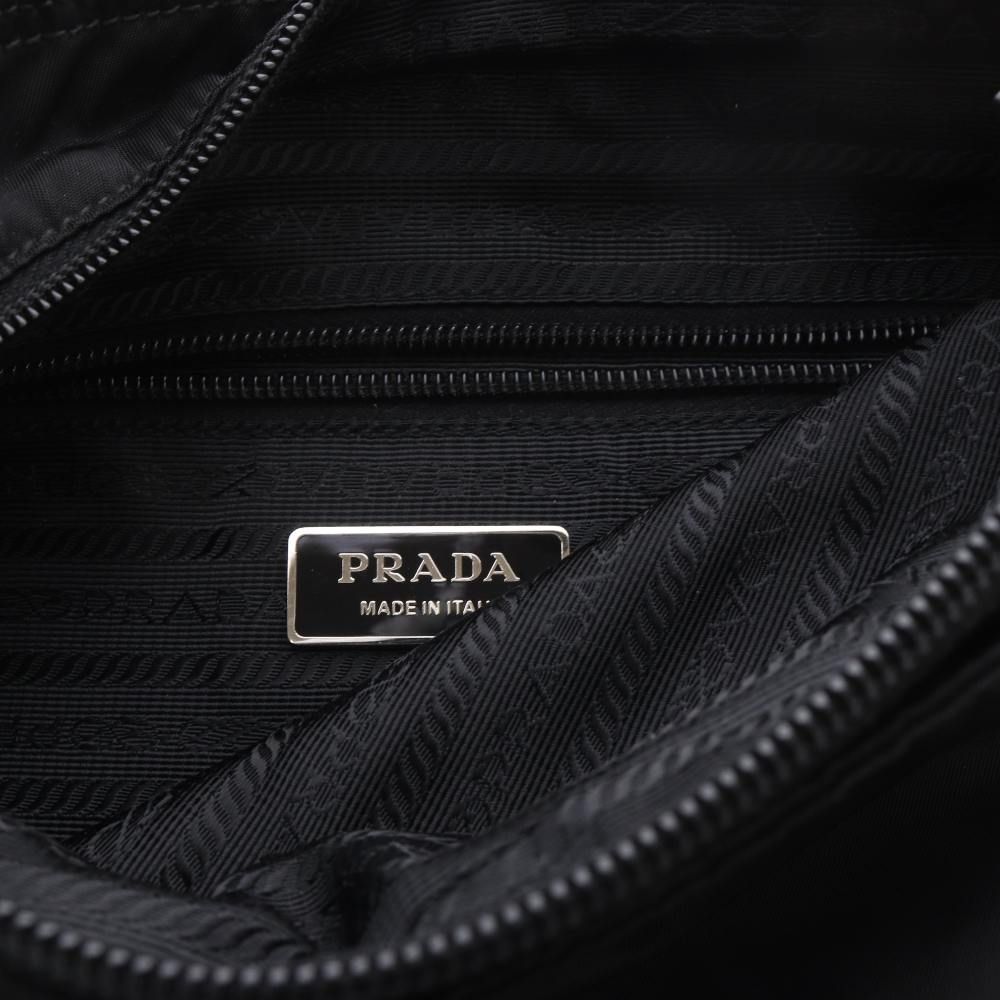 Prada Nylon Crossbody Shoulder Bag Black — view 6
