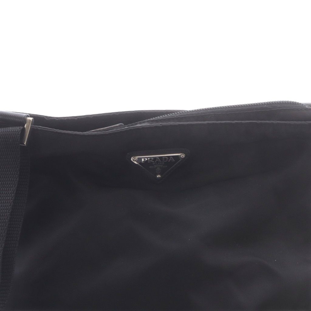 Prada Nylon Crossbody Shoulder Bag Black — view 3
