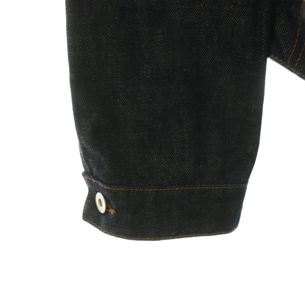 Loewe Short Trapeze Denim Jacket Soutien Collar Logo Button 34 Indigo CX — view 6