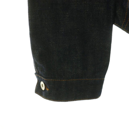Loewe Short Trapeze Denim Jacket Soutien Collar Logo Button 34 Indigo CX — view 6