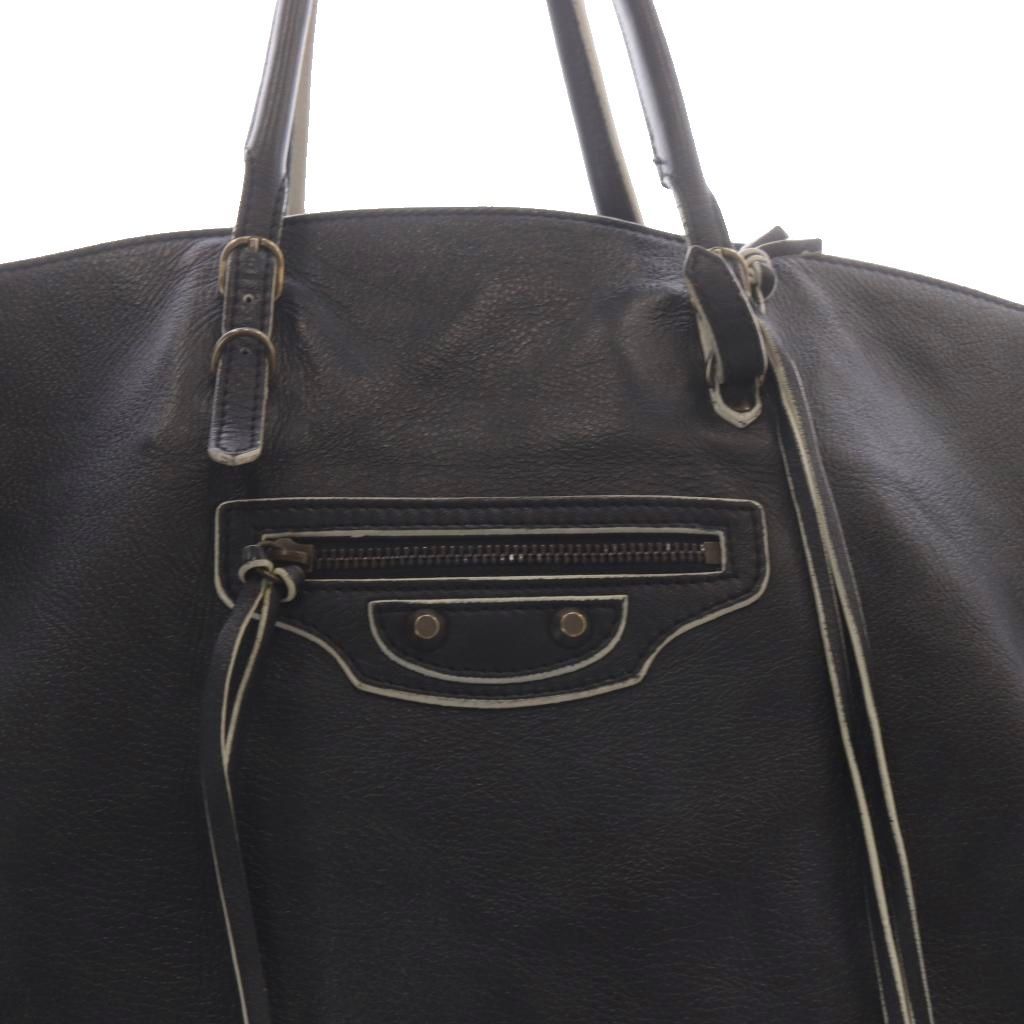 Balenciaga the Paper Leather Tote Black — view 3