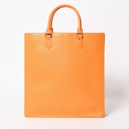 Louis Vuitton Sac Plat GM Tote Bag Business Square Shape Epi Leather Orange Gold