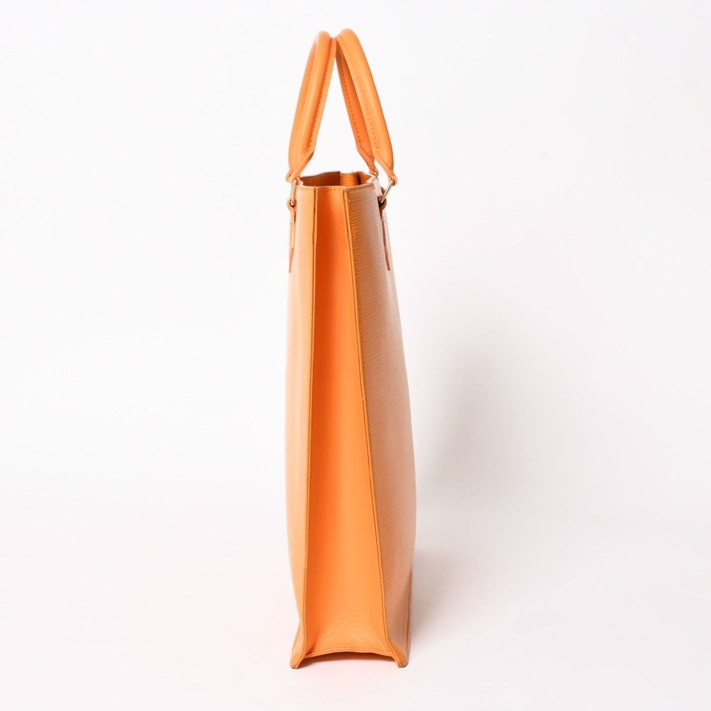 Louis Vuitton Sac Plat GM Tote Bag Business Square Shape Epi Leather Orange Gold — view 4