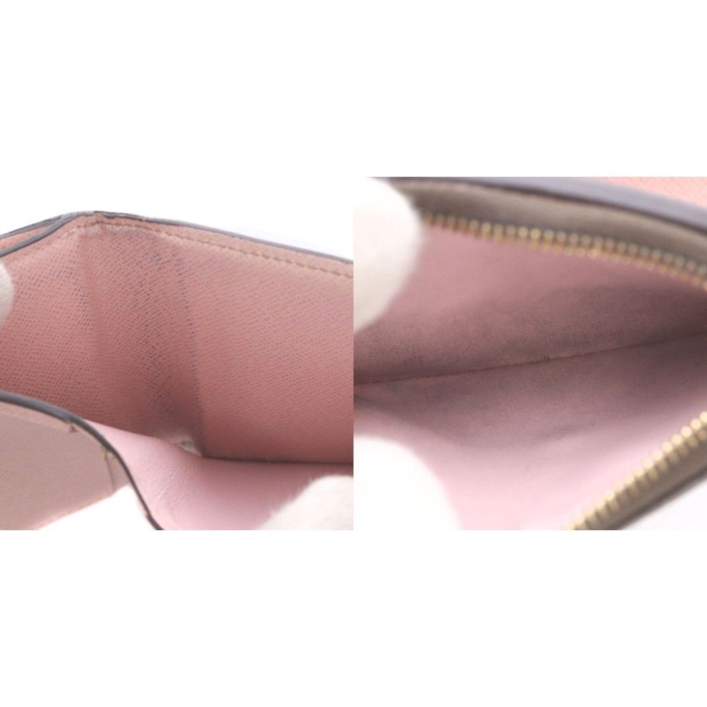 Louis Vuitton Portefeuille Zoe Trifold Wallet Brown Pink Snap Button Closure — view 9