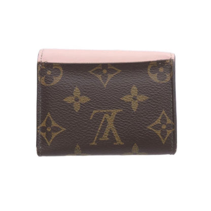 Louis Vuitton Portefeuille Zoe Trifold Wallet Brown Pink Snap Button Closure — view 2