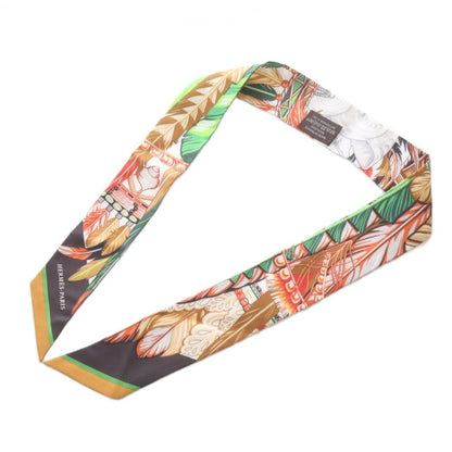 Hermes Twilly Scarf Dance Pacific Pacifique Silk Multicolor