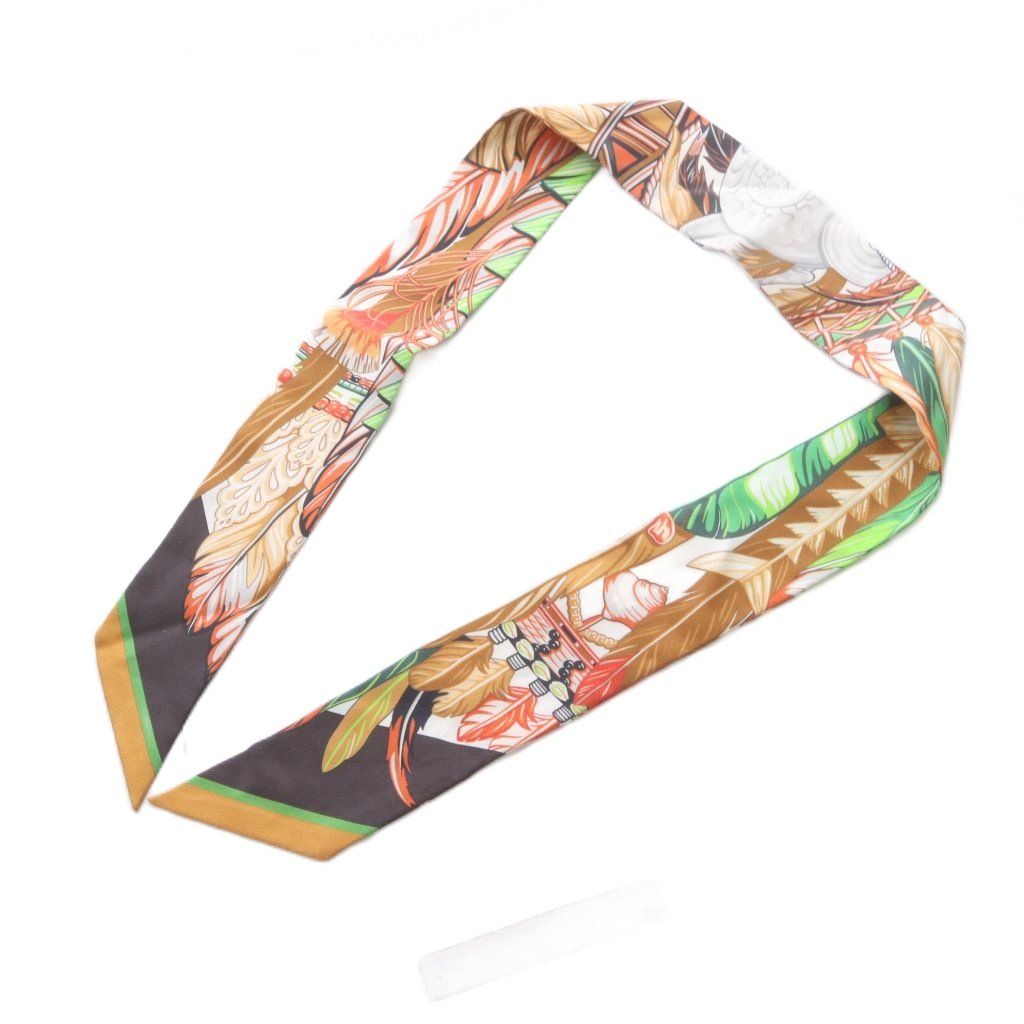 Hermes Twilly Scarf Dance Pacific Pacifique Silk Multicolor — view 2