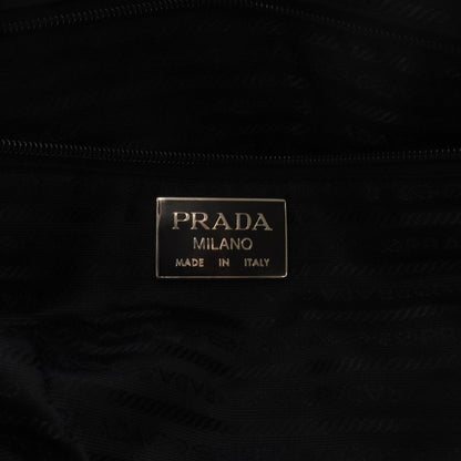 Prada Tessuto Plate Boston Bag Black — view 8