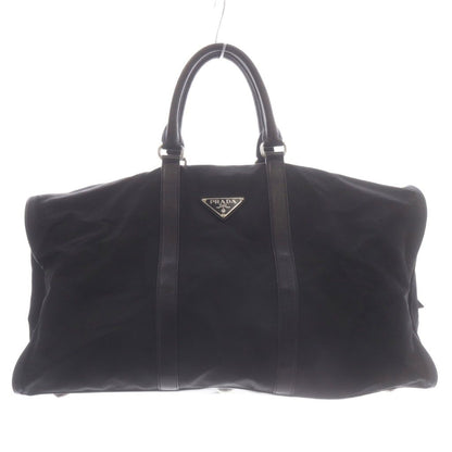 Prada Tessuto Plate Boston Bag Black