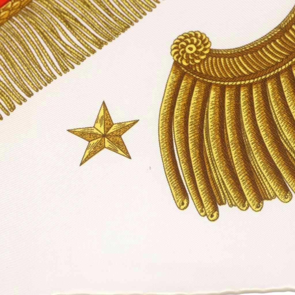 Hermes Scarf Carre 90 Poste Et Cavalerie Silk Red White — view 8