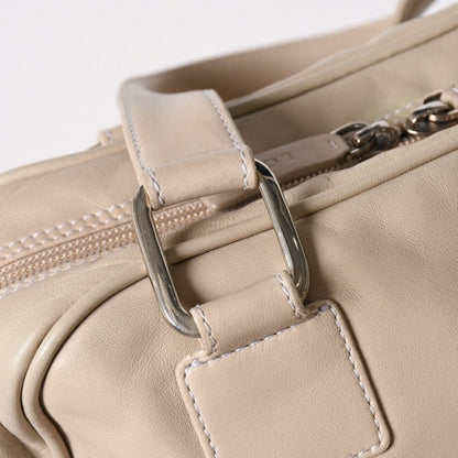 Loewe Anagram Tote Bag Side Pocket Leather Ivory Silver — view 6