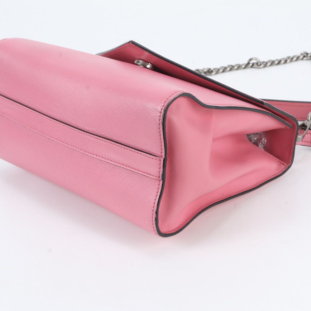 Prada Saffiano Leather 2-Way Chain Shoulder Bag Crossbody Tote — view 5