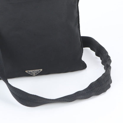 Prada White Tessuto Nylon Triangle Logo Leather Shoulder Bag Crossbody Messenger — view 2