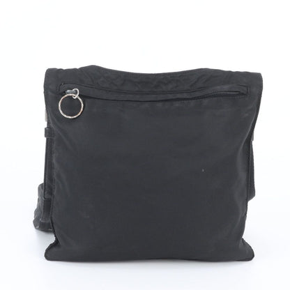 Prada White Tessuto Nylon Triangle Logo Leather Shoulder Bag Crossbody Messenger — view 3