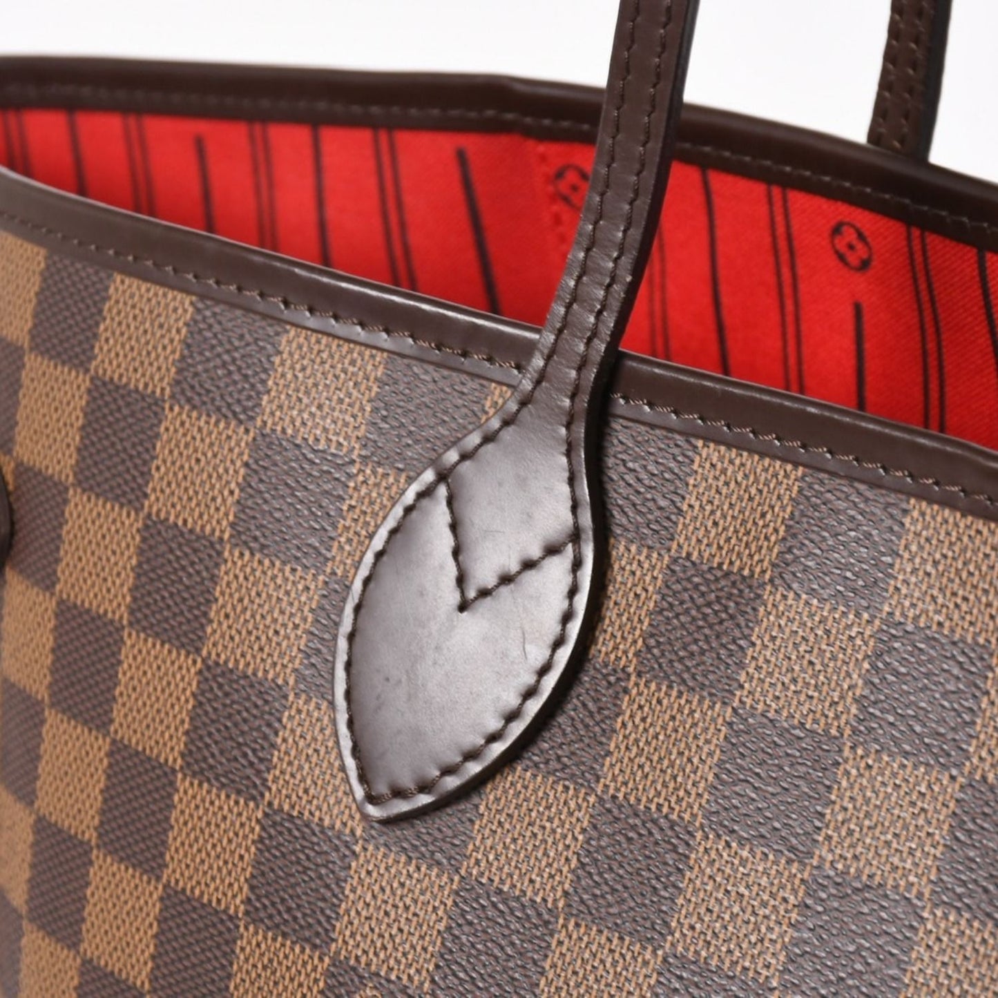 Louis Vuitton Neverfull GM Tote Bag Damier Ebene Brown Vintage Gold — view 5