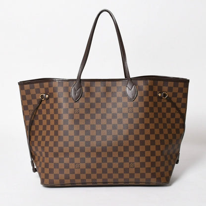 Louis Vuitton Neverfull GM Tote Bag Damier Ebene Brown Vintage Gold — view 2
