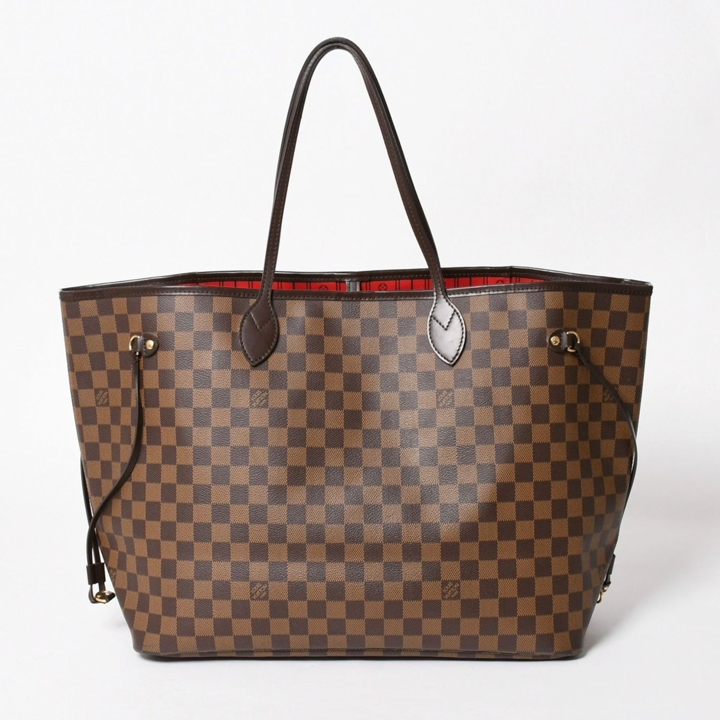 Louis Vuitton Neverfull GM Tote Bag Damier Ebene Brown Vintage Gold