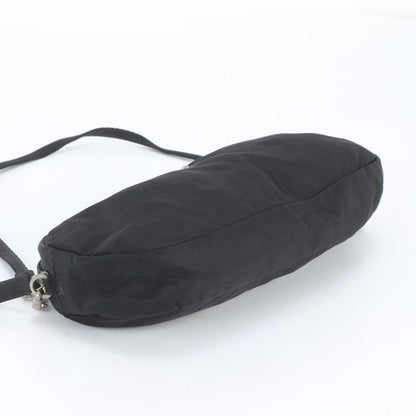 Prada White Tessuto Nylon Triangle Logo Shoulder Bag Po — view 5
