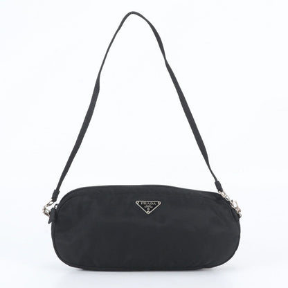 Prada White Tessuto Nylon Triangle Logo Shoulder Bag Po