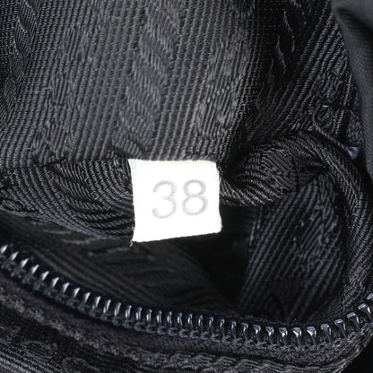 Prada White Tessuto Nylon Triangle Logo Leather Backpack — view 8