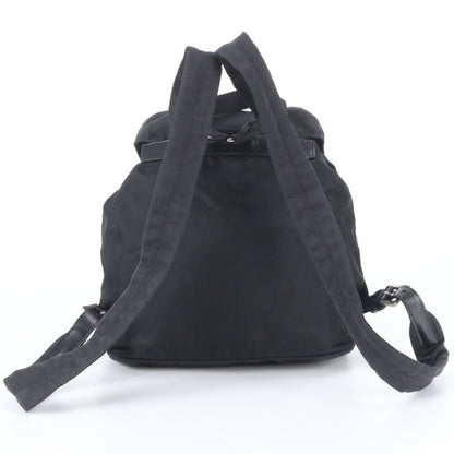 Prada White Tessuto Nylon Triangle Logo Leather Backpack — view 2