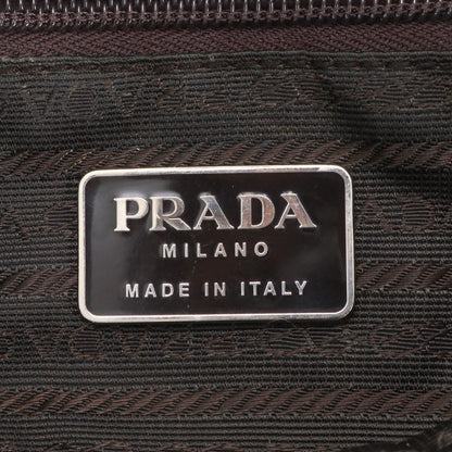 Prada White Tessuto Nylon Triangle Logo Leather Backpack — view 8
