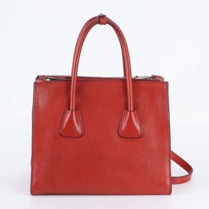 Prada Included White Triangle Logo Leather 2-Way Shoulder Bag Crossbody — view 4