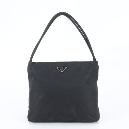 Prada White Tessuto Nylon Triangle Logo Tote Shoulder Hand