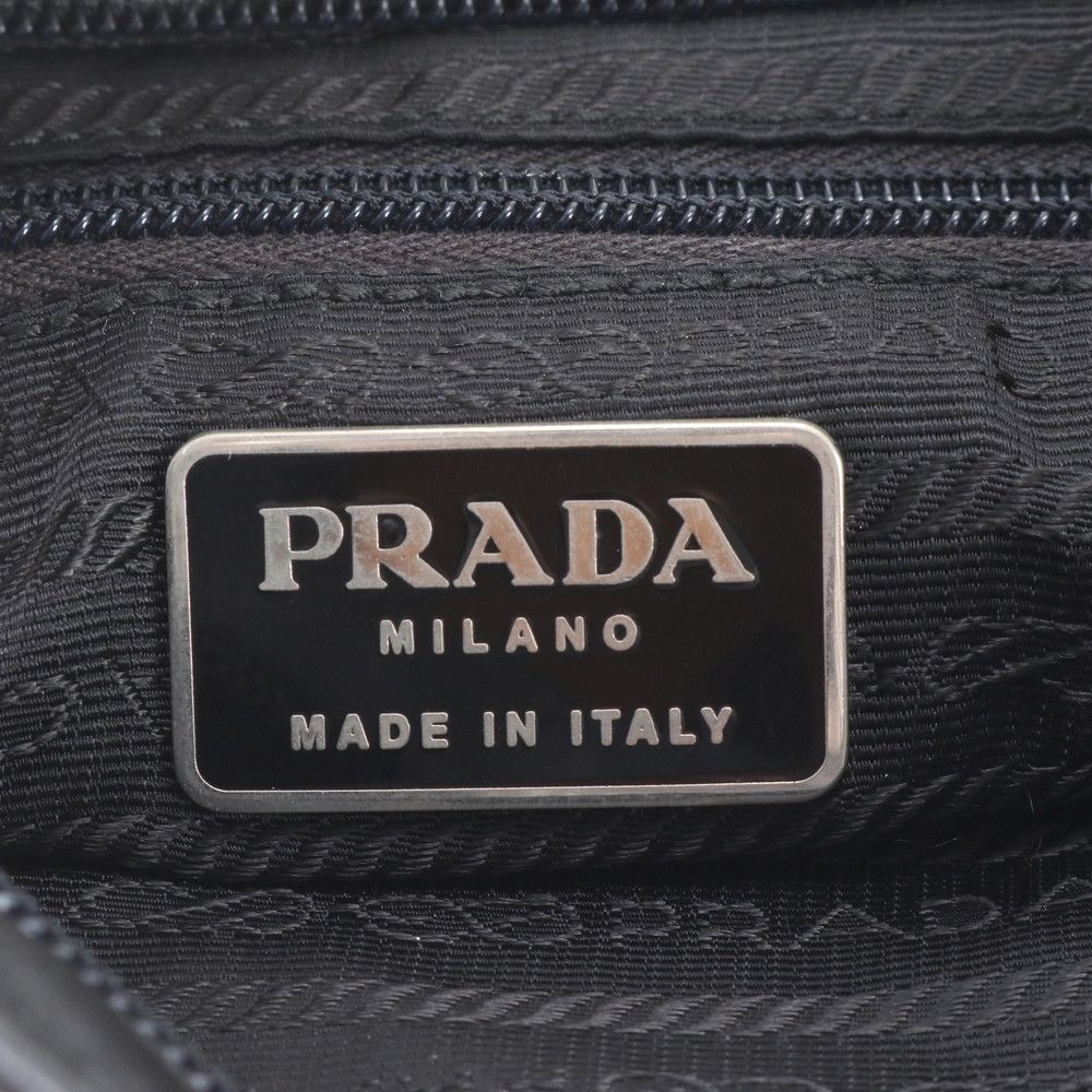 Prada White Tag Leather Shoulder Bag Crossbody Messenger Business Tote — view 8
