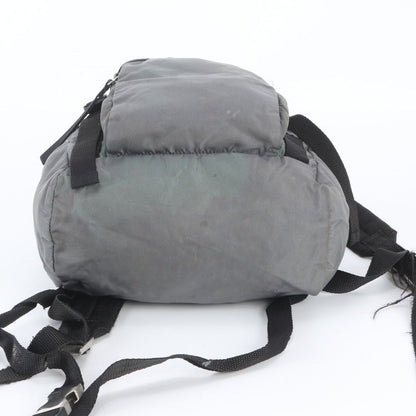 Prada White Tessuto Nylon Triangle Logo Backpack — view 6