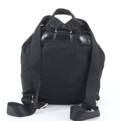 Prada Tessuto Nylon Triangle Logo Leather Backpack — view 3